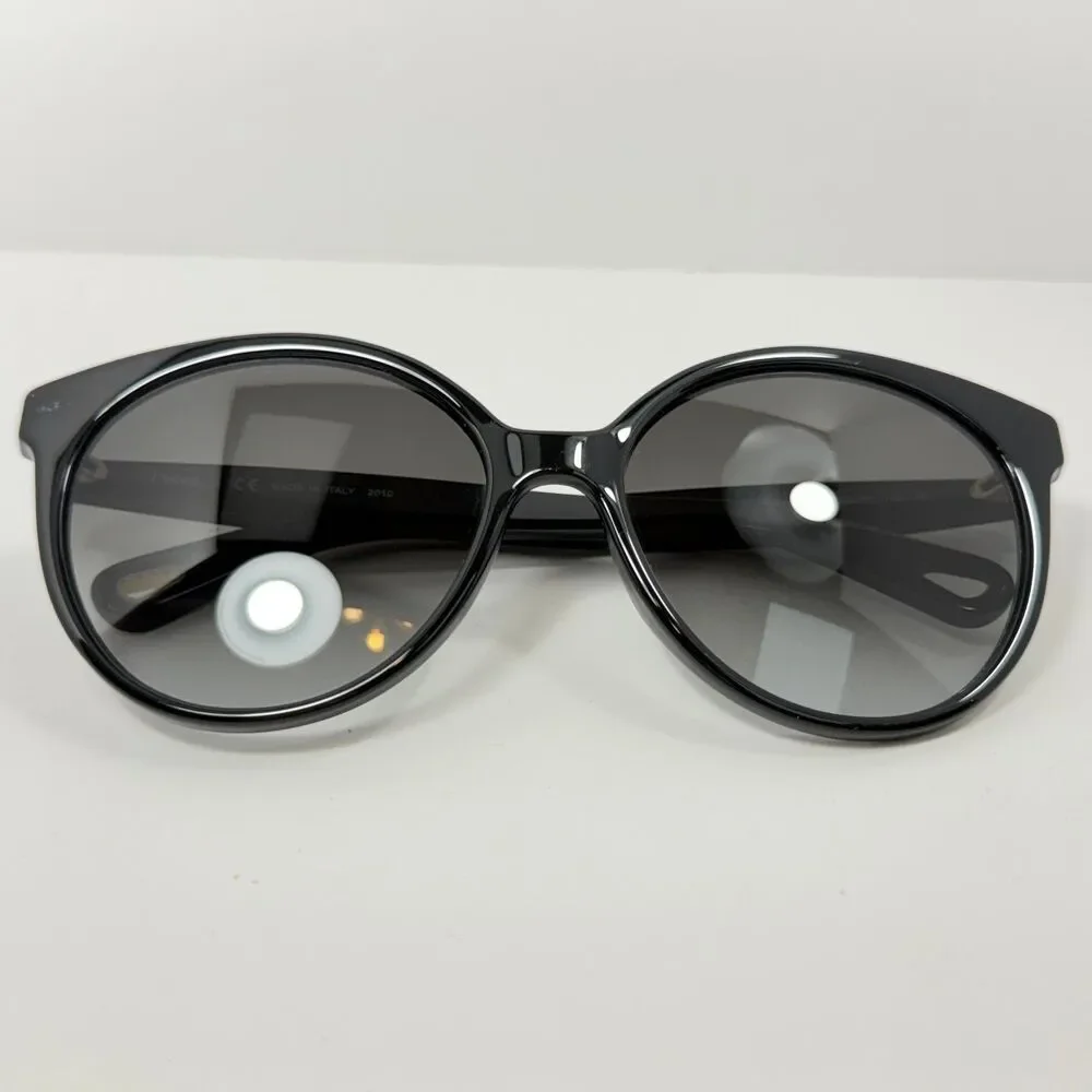 Chloé CE765S Sunglasses Women's Shiney Black Grey Gradient Oversized Round